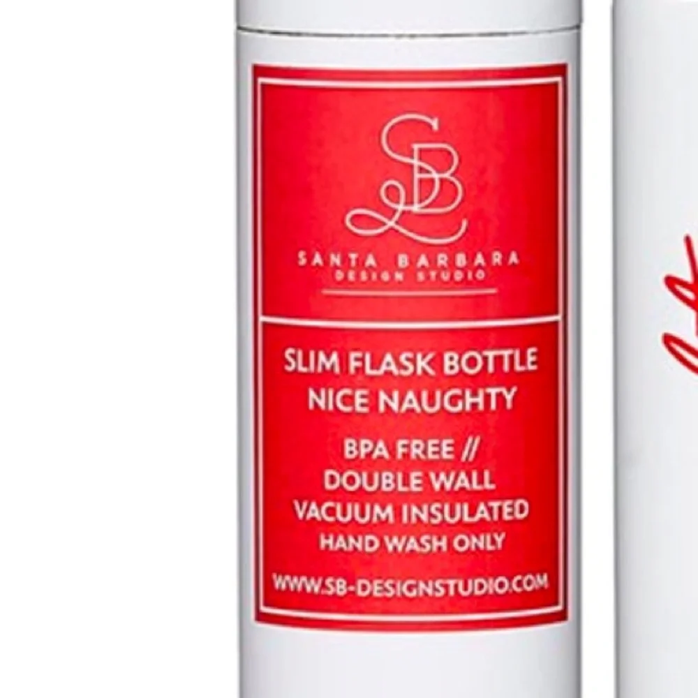 Slim Flask Bottle Nice/Naughty double insulated